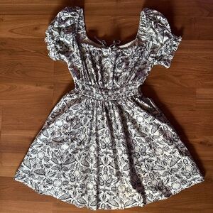 Thorn & Fable Ivory Bug Collage Mini Dress